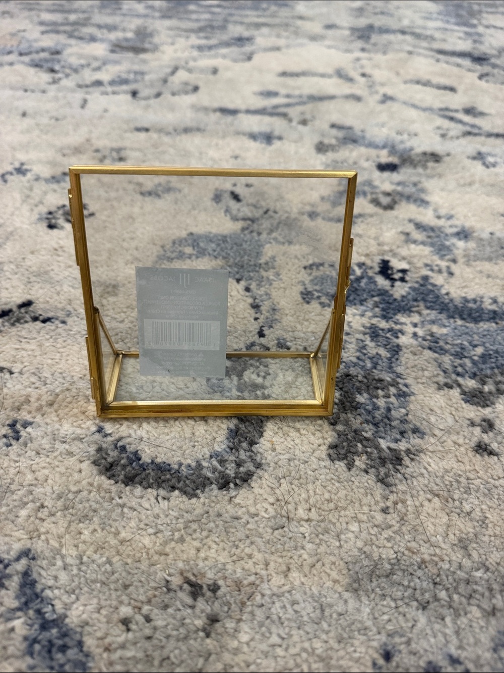 Gold Glass Square Floating Photo Frame by Home Accents